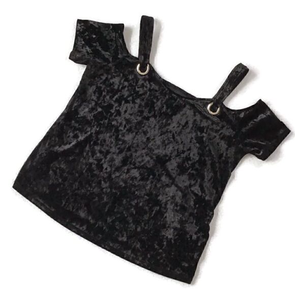 Rock & Republic Mayhem Velvet Cold Shoulder Top - Picture 1 of 7